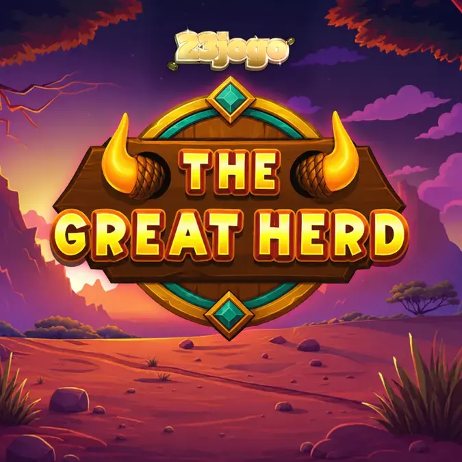 Interface do slot The Great Herd com temática de savana africana